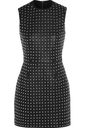 McQ Alexander McQueen Studded textured-leather mini dress - Google Search