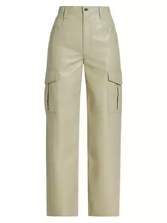 Shop Agolde Minka Leather-Blend Cargo Pants | Saks Fifth Avenue