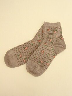 Rakuten BRAND AVENUE: WEGO/(L) floret pattern waffle socks we go fashion goods | Rakuten Global Market