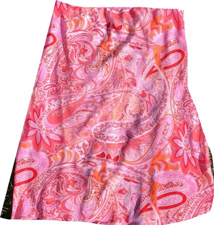 pink paisley midi skirt