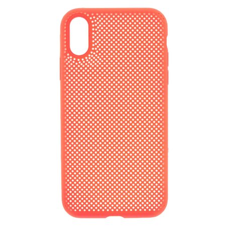 Neon Coral Perforated Phone Case - Fits iPhone XR | Claire's US
