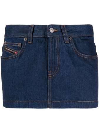 Shop Diesel mini denim skirt with Express Delivery - FARFETCH