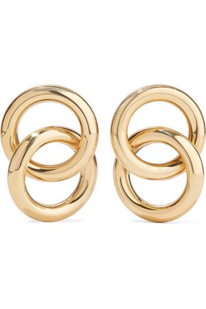 Laura Lombardi | Interlock gold-tone earrings | NET-A-PORTER.COM