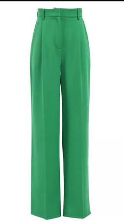 Green wide legged pants
