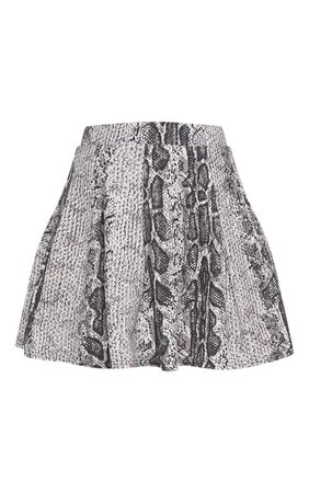 Snake Print Side Split Tennis Skirt | Skirts | PrettyLittleThing
