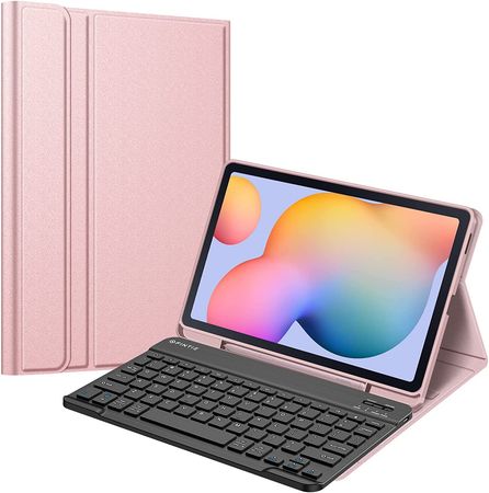 Fintie Keyboard Case for Samsung Galaxy Tab S6 Lite 10.4 inch 2022/2020 Model (SM-P610/P613/P615/P619), Soft TPU Back Cover with S Pen Holder Detachable Wireless Bluetooth Keyboard, Rose Gold : Amazon.ca: Electronics