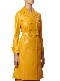yellow leather coat - Google Search