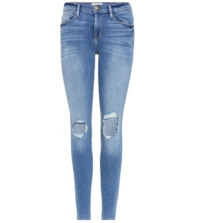 Le Skinny de Jeanne distressed jeans