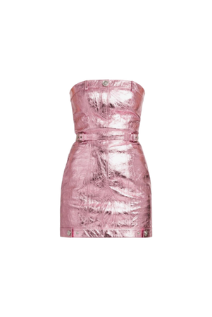 pink metallic dress