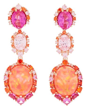 ANABELA CHAN 18kt Coral Opal Ocean Earrings