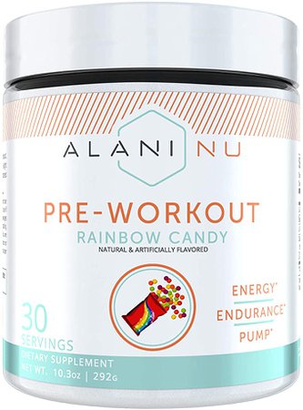 Amazon.com: Alani Nu Pre Workout Energy Powder for Men & Women, Pre-Workout Supplement w/30 Servings, 10.37 OZ, 294 G… (Rainbow Candy): Health & Personal Care