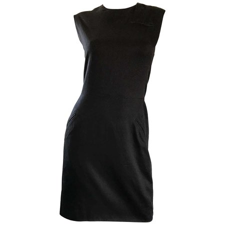 1990s Stephen Sprouse Vintage 90s Classic Cotton Little Black Dress Size Medium For Sale at 1stDibs