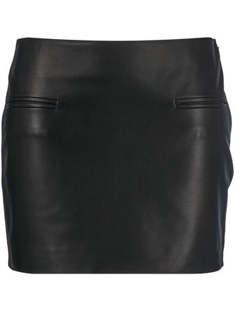 Ferragamo Welt Pockets Leather Miniskirt - Farfetch