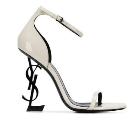 white ysl heels