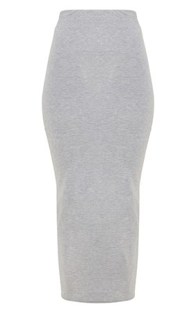 Basic Grey Midaxi Skirt | Skirts | PrettyLittleThing