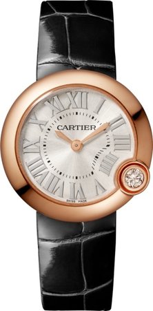 CRWGBL0003 - Ballon Blanc de Cartier watch - 30 mm, pink gold, diamond, leather - Cartier