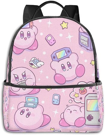 Kirby Gamer Student School Bag School Cycling Leisure Travel Camping Outdoor Backpack : Clothing, Shoes & Jewelry