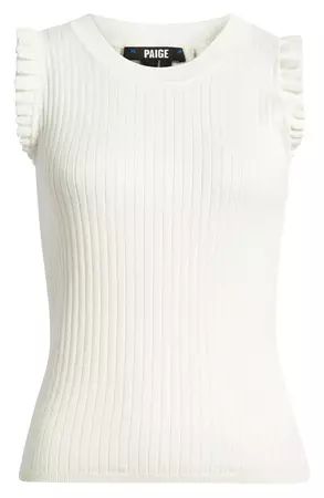 PAIGE Somi Sleeveless Cotton Blend Sweater | Nordstrom