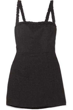 Reformation | Janie ruffled linen mini dress | NET-A-PORTER.COM