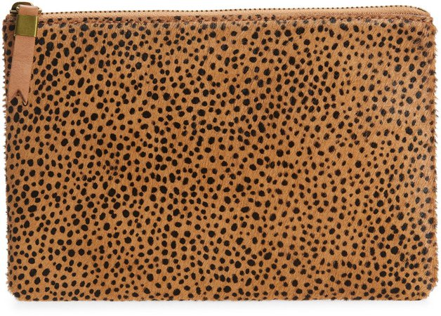 The Leather Pouch Clutch: Dotted Calf Hair Edition