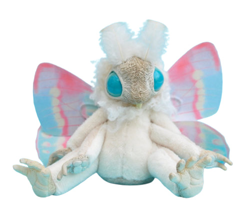 Curly Mof - Cream and Pastel Moth Doll