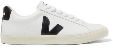 Net Sustain Esplar Rubber-trimmed Leather Sneakers - White