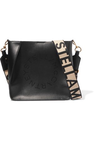 Stella McCartney | Perforated vegetarian leather shoulder bag | NET-A-PORTER.COM