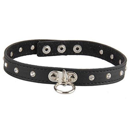 Amazon.com: GelConnie Gothic Leather Collar Choker Necklace Punk Rock Emo O-Ring Choker Necklace Adjustable Buckle: Jewelry