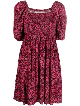 Gestuz rose-print Mini Dress - Farfetch