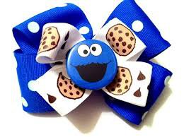 cookie monster hair bow