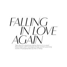 Falling in love again