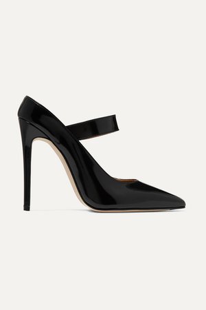 Victoria Beckham Solar glossed-leather Mary Jane pumps £208.33