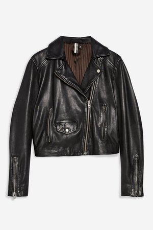 Leather Biker Jacket - Jackets & Coats - Clothing - Topshop USA