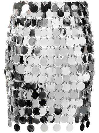 Shop Paco Rabanne circular-discs mini skirt with Express Delivery - FARFETCH