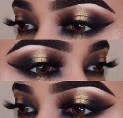 gold black eye makeup sexy makeup