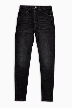 Washed Black Abraided Hem Jamie Skinny Jeans | Topshop