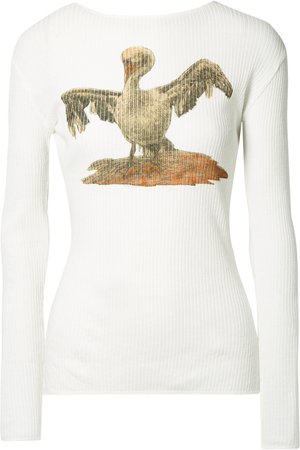 Loewe | Ribbed printed cotton-blend jersey top | NET-A-PORTER.COM