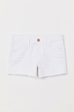 Denim Shorts - White - Kids | H&M US