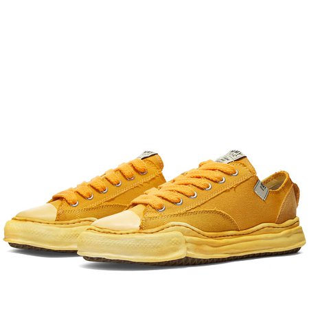 Nigel Cabourn x Mihara Low Cut Overdyed Sneaker Yellow | END.
