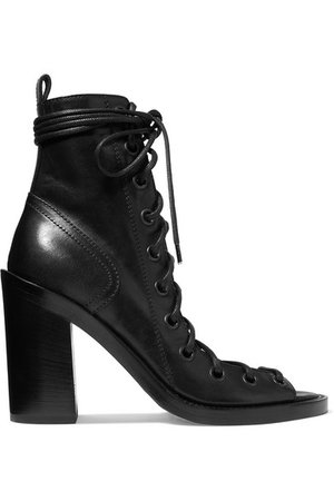 Ann Demeulemeester | Lace-up leather ankle boots | NET-A-PORTER.COM