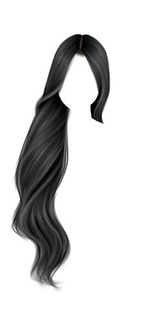 Blue_Official | black long hair