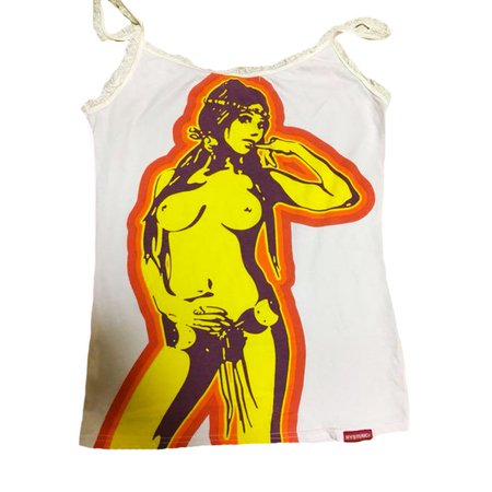 hysteric glamour light pink girl tank top