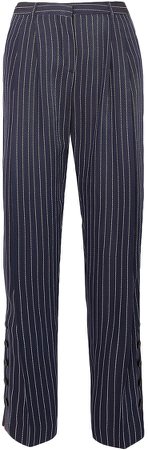 Lidig Pinstriped Ottoman Wide-leg Pants