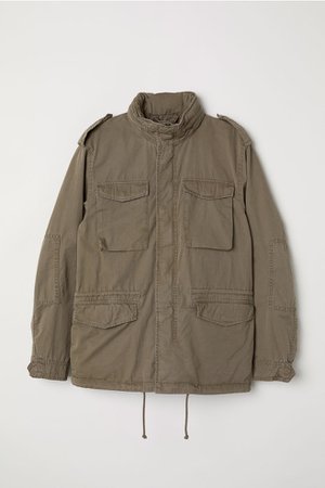 Cotton jacket - Khaki green - | H&M GB