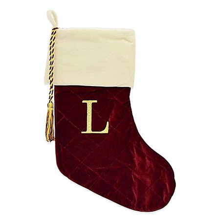 Christmas stocking with Letter L