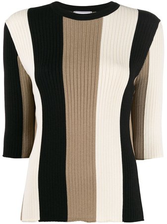 AMI Paris striped knitted jumper - FARFETCH
