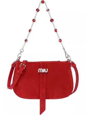 Miu Miu embellished chain shoulder bag