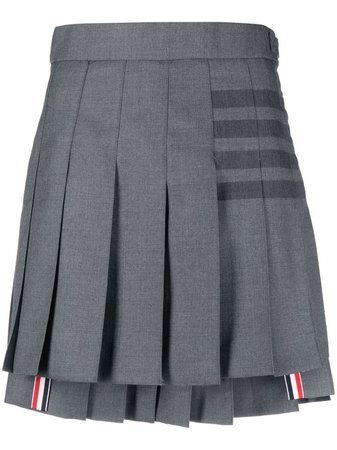 Thom Browne 4-Bar pleated mini skirt - FARFETCH