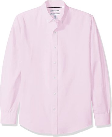 Amazon.com: Amazon Essentials Men's Slim-Fit Long-Sleeve Pattern Pocket Oxford Shirt: Clothing