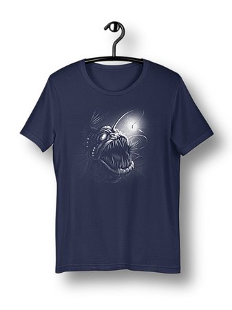 navy blue angler fish top t-shirts Etsy